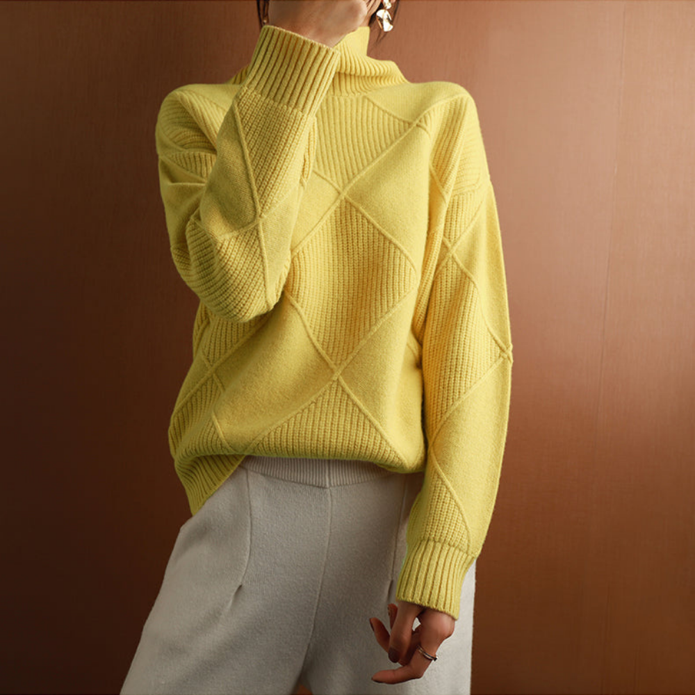 Marlena – Stilvoller Damen-Strickpullover mit Rollkragen